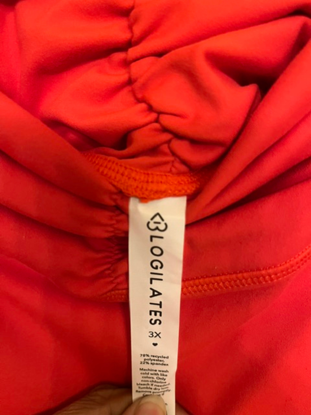 Blogilates Red Ruched Waist Activewear Pants Size 3X